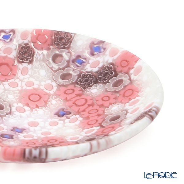 エルコーレモレッティ ミレフィオーリ プレート 8cm ピンク系 428