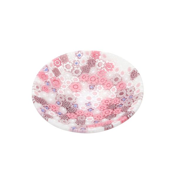 エルコーレモレッティ ミレフィオーリ プレート 8cm ピンク系 428