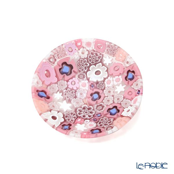 エルコーレモレッティ ミレフィオーリ プレート 8cm スプリング ピンク系 SPRING P