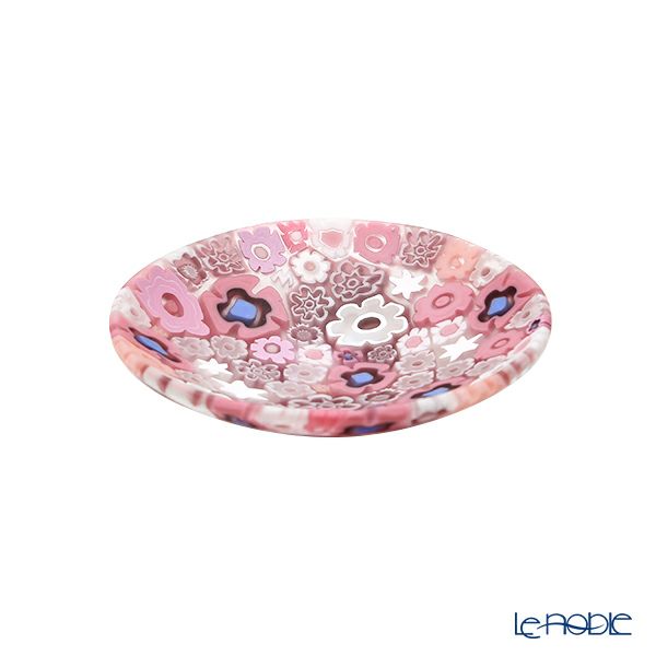 エルコーレモレッティ ミレフィオーリ プレート 8cm スプリング ピンク系 SPRING P