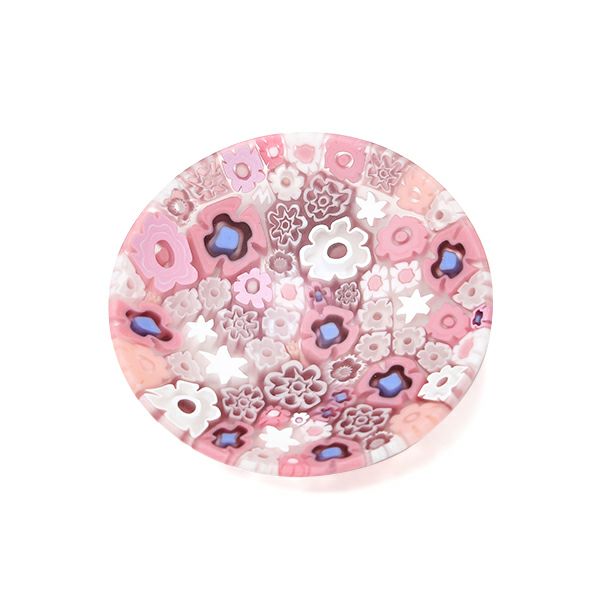 エルコーレモレッティ ミレフィオーリ プレート 8cm スプリング ピンク系 SPRING P