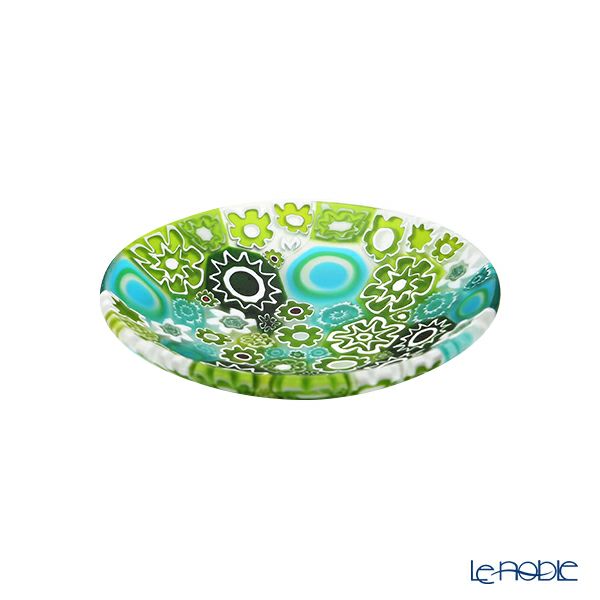 エルコーレモレッティ ミレフィオーリ プレート 8cm スプリング グリーン系 SPRING G