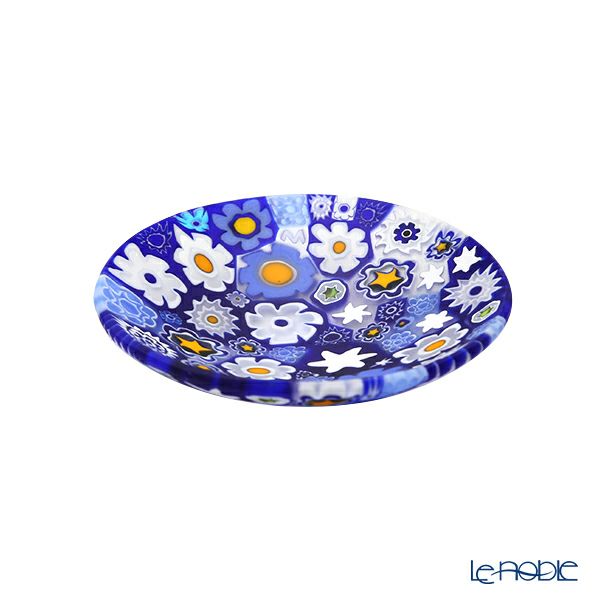 エルコーレモレッティ ミレフィオーリ プレート 8cm スプリング ブルー系 SPRING B