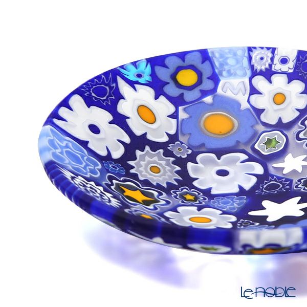 エルコーレモレッティ ミレフィオーリ プレート 8cm スプリング ブルー系 SPRING B