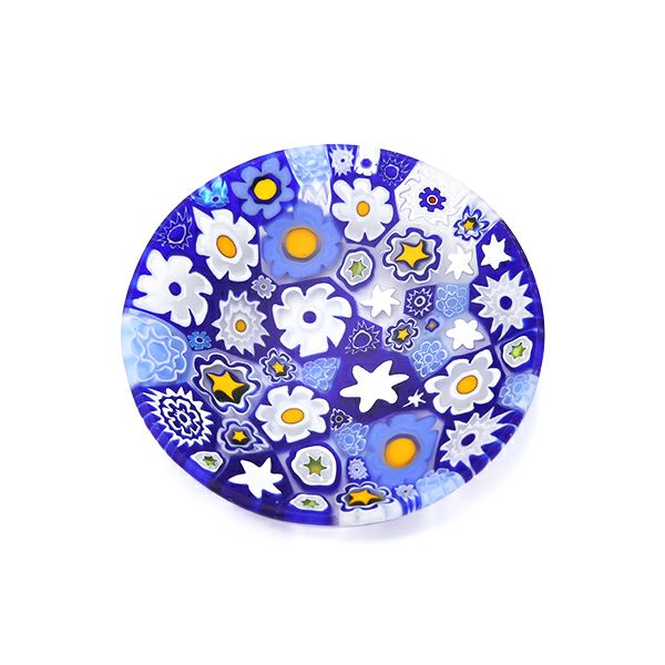 エルコーレモレッティ ミレフィオーリ プレート 8cm スプリング ブルー系 SPRING B