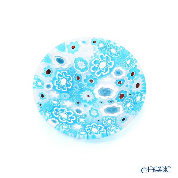 エルコーレモレッティ ミレフィオーリ プレート 8cm スプリング ライトブルー系 SPRING A