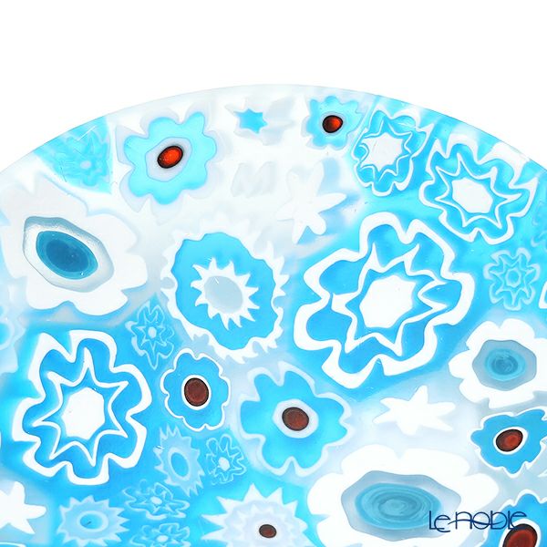 エルコーレモレッティ ミレフィオーリ プレート 8cm スプリング ライトブルー系 SPRING A