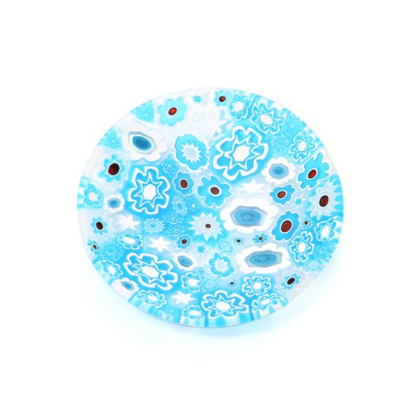 エルコーレモレッティ ミレフィオーリ プレート 8cm スプリング ライトブルー系 SPRING A