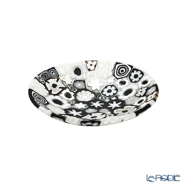 エルコーレモレッティ ミレフィオーリ プレート 8cm スプリング ブラック系 SPRING Bw