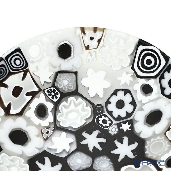 エルコーレモレッティ ミレフィオーリ プレート 8cm スプリング ブラック系 SPRING Bw