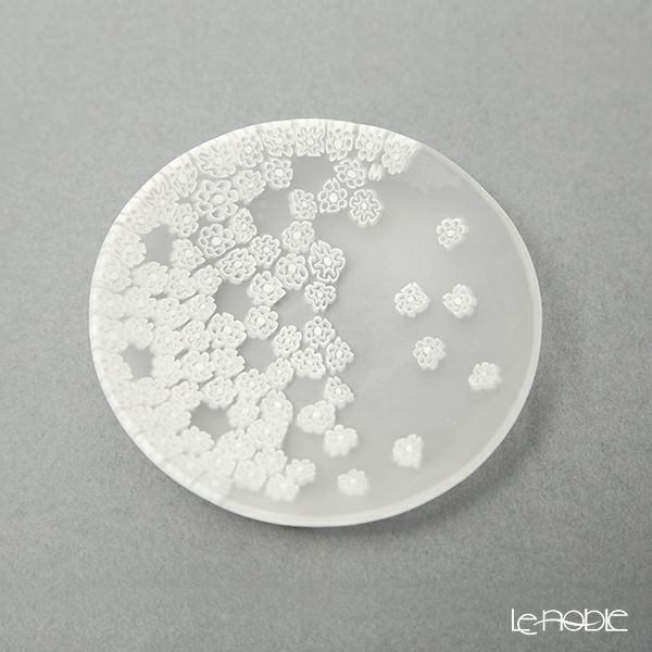 エルコーレモレッティ ミレフィオーリ 春風 プレート 8cm ホワイト 小皿