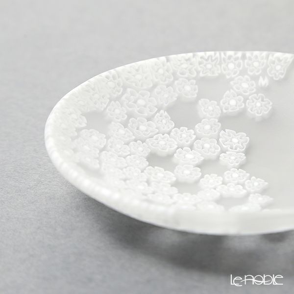エルコーレモレッティ ミレフィオーリ 春風 プレート 8cm ホワイト 小皿