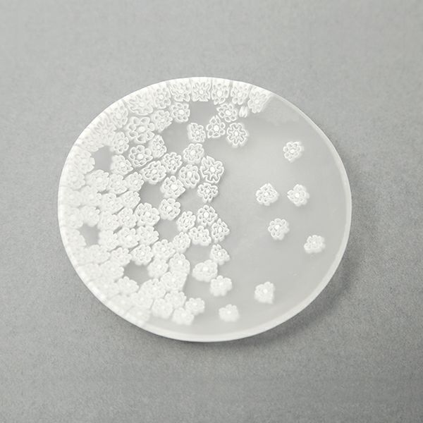 エルコーレモレッティ ミレフィオーリ 春風 プレート 8cm ホワイト 小皿