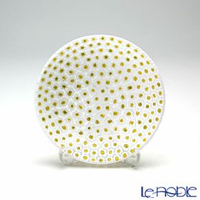 エルコーレモレッティ ミレフィオーリ プレート 10.5cm イエロー×ホワイト（59）