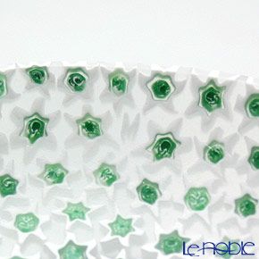 エルコーレモレッティ ミレフィオーリ プレート 10.5cm グリーン×ホワイト（68）