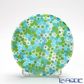 エルコーレモレッティ ミレフィオーリ プレート 10.5cm グリーン系（211）