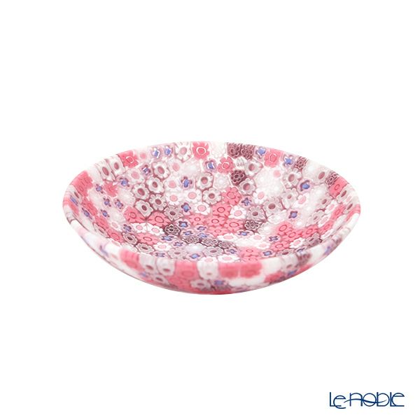 エルコーレモレッティ ミレフィオーリ プレート 10.5cm ピンク系 428