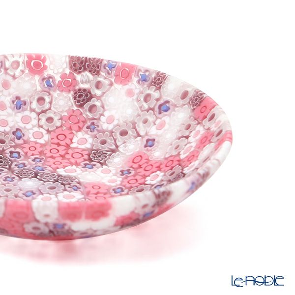 エルコーレモレッティ ミレフィオーリ プレート 10.5cm ピンク系 428