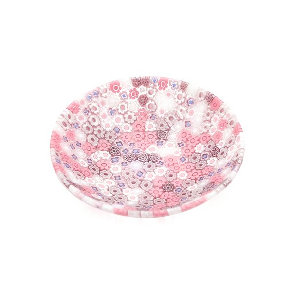 エルコーレモレッティ ミレフィオーリ プレート 10.5cm ピンク系 428