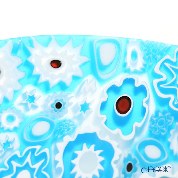 エルコーレモレッティ ミレフィオーリ プレート 13cm スプリング ライトブルー系 A