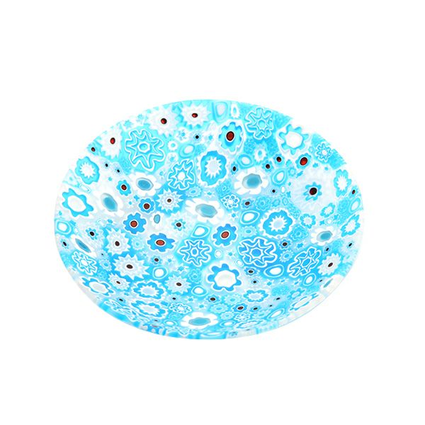 エルコーレモレッティ ミレフィオーリ プレート 13cm スプリング ライトブルー系 A