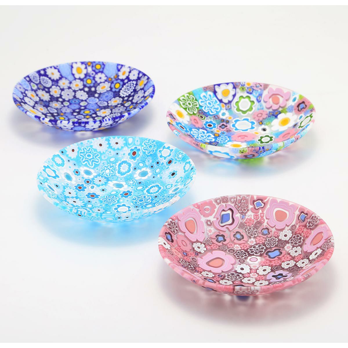 エルコーレモレッティ ミレフィオーリ プレート 13cm スプリング パステル多彩 200