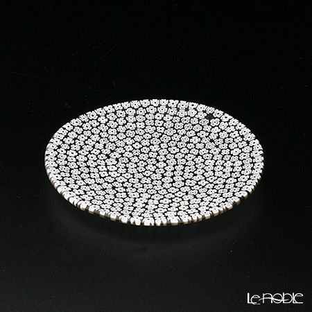 エルコーレモレッティ ミレフィオーリ フラットプレート 13cm ブラックフラワー（37）