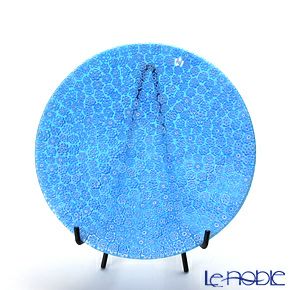エルコーレモレッティ ミレフィオーリ フラットプレート 13cm ブルー（49）