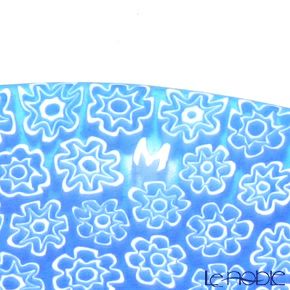 エルコーレモレッティ ミレフィオーリ フラットプレート 13cm ブルー（49）