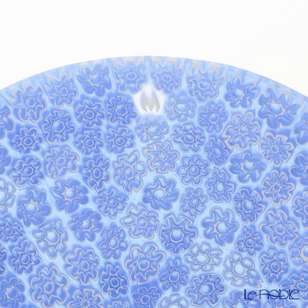 エルコーレモレッティ ミレフィオーリ フラットプレート 13cm マリンブルー（53）