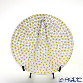 エルコーレモレッティ ミレフィオーリ フラットプレート 13cm イエロー×ホワイト（59）