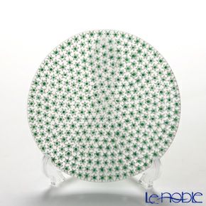 エルコーレモレッティ ミレフィオーリ フラットプレート 13cm グリーン×ホワイト（68）