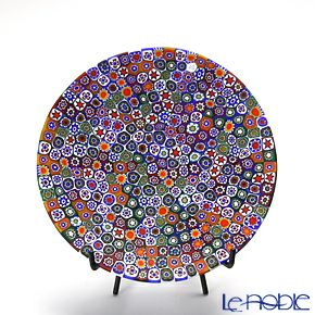 エルコーレモレッティ ミレフィオーリ フラットプレート 13cm ゲンショク多彩（100）