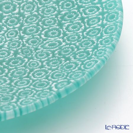 エルコーレモレッティ ミレフィオーリ フラットプレート 13cm エメラルドグリーン（159）