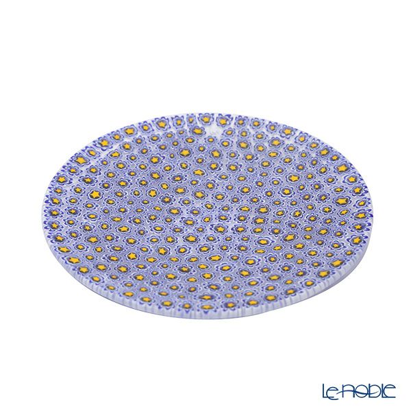 エルコーレモレッティ ミレフィオーリ プレート 13cm ホワイト×ネイビー×イエロー 178