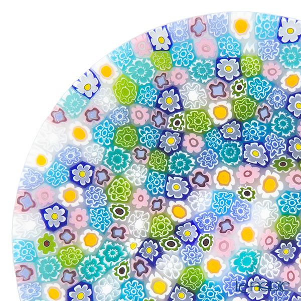エルコーレモレッティ ミレフィオーリ フラットプレート 13cm パステル多彩（200）
