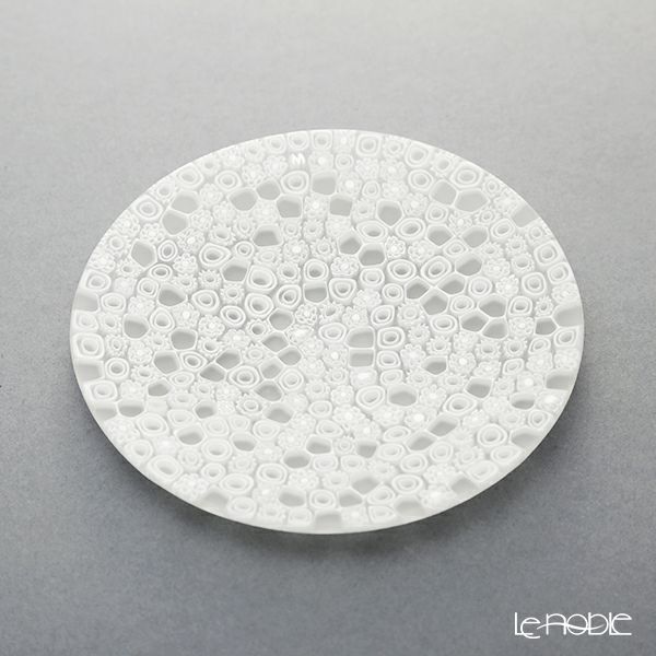 エルコーレモレッティ ミレフィオーリ フラットプレート 13cm ホワイト（210）小皿