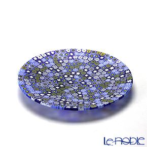 エルコーレモレッティ ミレフィオーリ フラットプレート 13cm ブルー系（212）