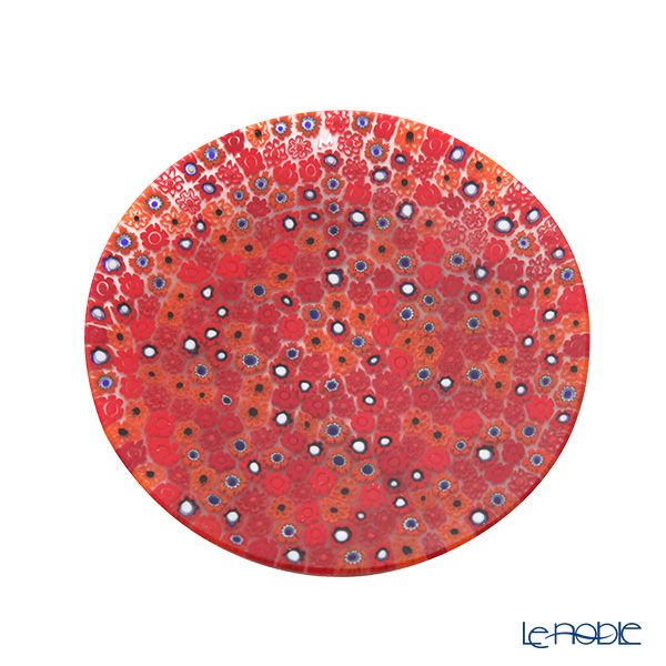 エルコーレモレッティ ミレフィオーリ フラットプレート 13cm レッド系 213 小皿