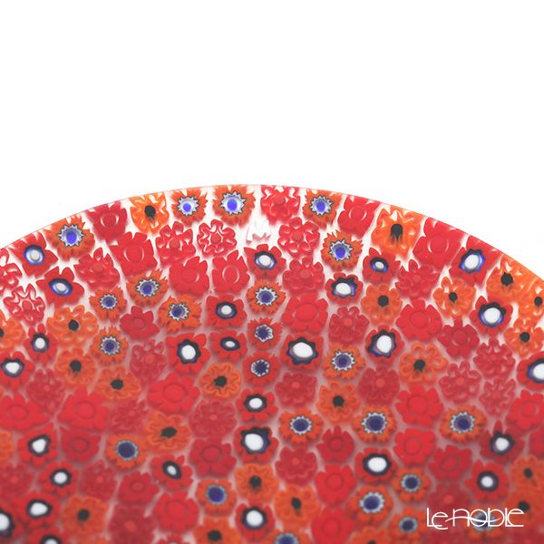 エルコーレモレッティ ミレフィオーリ フラットプレート 13cm レッド系 213 小皿