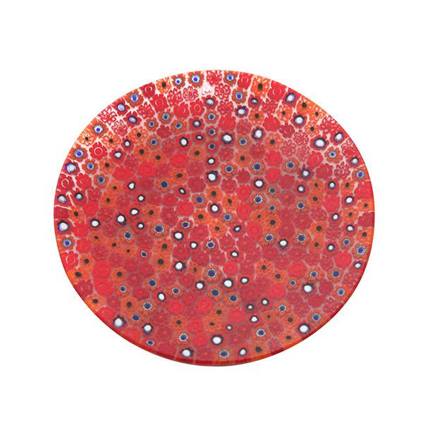エルコーレモレッティ ミレフィオーリ フラットプレート 13cm レッド系 213 小皿