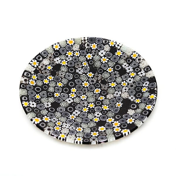 エルコーレモレッティ ミレフィオーリ フラットプレート 13cm モノトーン × カモミール（215）小皿