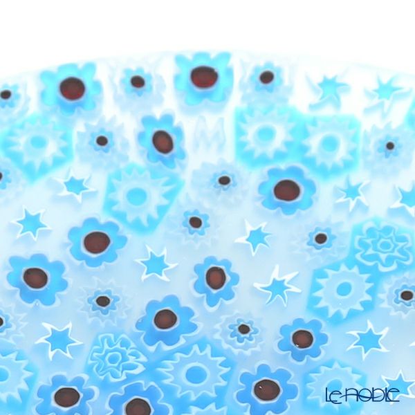 エルコーレモレッティ ミレフィオーリ フラットプレート 13cm ライトブルー（216）小皿