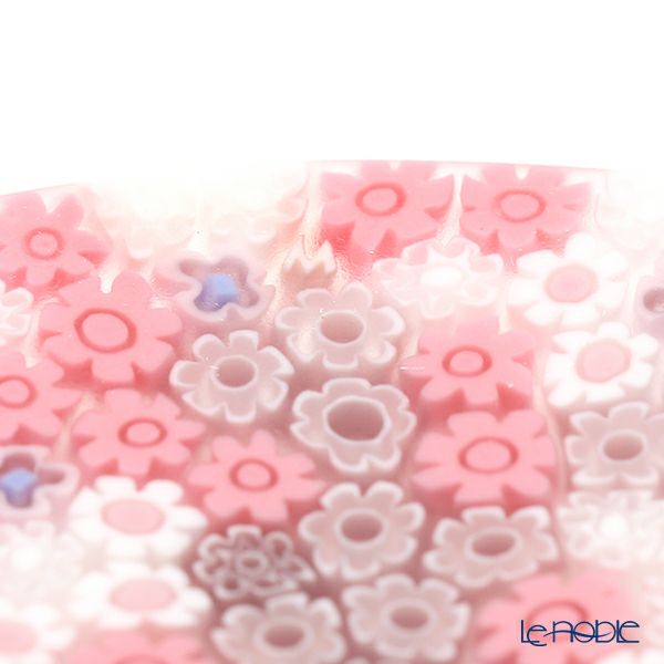 エルコーレモレッティ ミレフィオーリ フラットプレート 13cm ピンク系 428