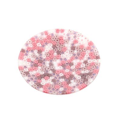 エルコーレ・モレッティ ミレフィオーリ プレート 24cm ピンク系 エルコーレ・モレッティ ミレフィオーリ プレート 24cm ピンク系