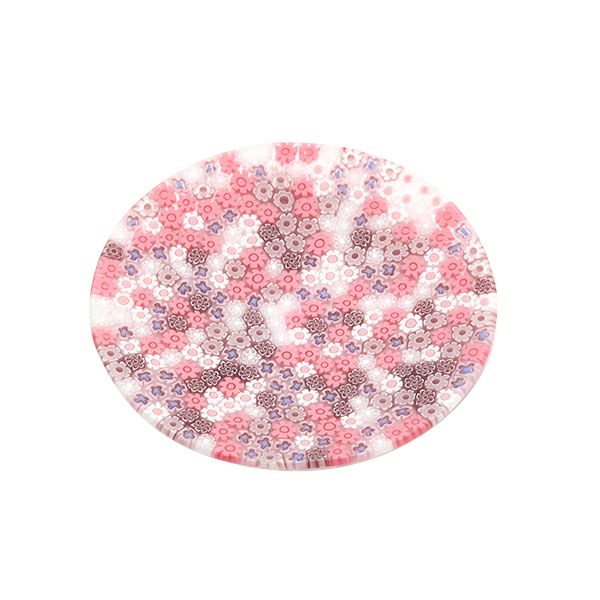 エルコーレモレッティ ミレフィオーリ フラットプレート 13cm ピンク系 428