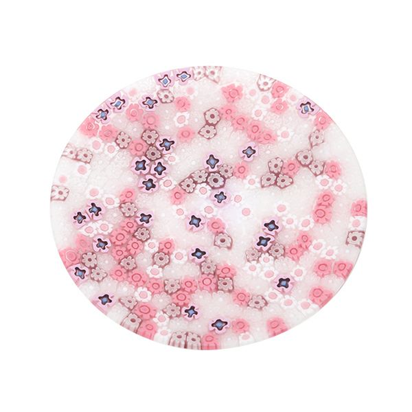 エルコーレモレッティ ミレフィオーリ フラットプレート 13cm ピンク×ホワイト 430