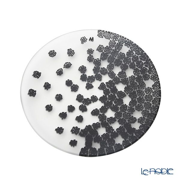 エルコーレモレッティ ミレフィオーリ フラットプレート 13cm 春風 ブラック VDP13 BLACK