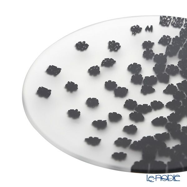 エルコーレモレッティ ミレフィオーリ フラットプレート 13cm 春風 ブラック VDP13 BLACK