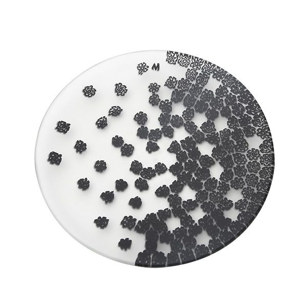 エルコーレモレッティ ミレフィオーリ フラットプレート 13cm 春風 ブラック VDP13 BLACK